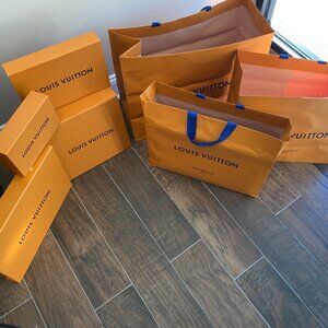 Louis Vuitton boxes and bags